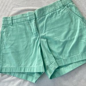 Seafoam green J crew chino shorts size 10